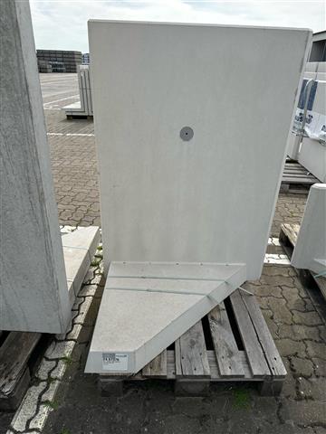 L-STEIN ECKE BEWEHRT 8 cm – L-Steine 1B L-STEIN-ECKE BEW 90° 130/100/8 CM LIN – GRAU – 130/100 – Sichtbeton – Hauptansicht