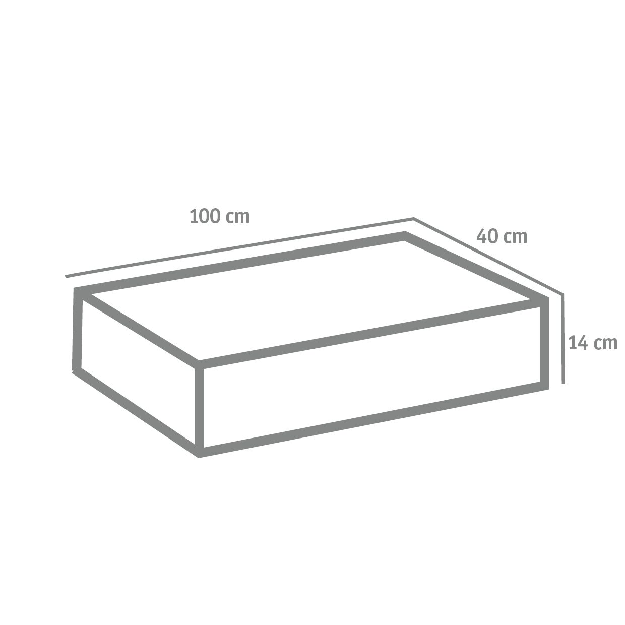 BLOCKSTUFEN – BLOCKSTUFE GRAU 100/40/14 CM – GRAU – 100 x 40 x 14 cm – Unbehandelt – Detailansicht