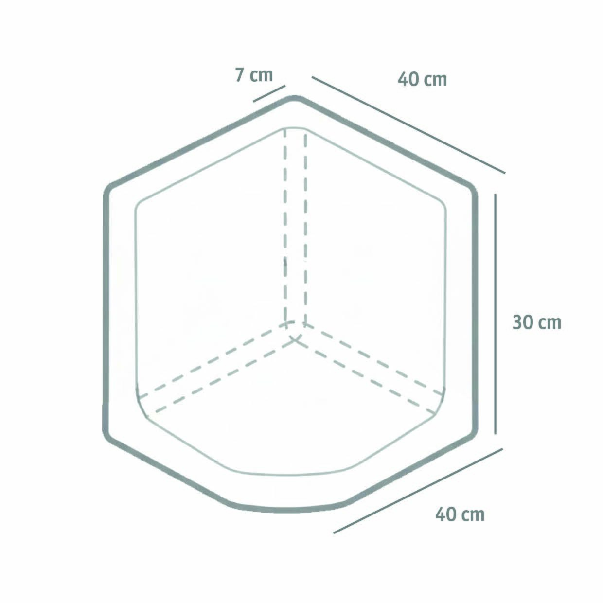 L-STEIN-ECKEN 40 cm Baulänge – L-STEIN-ECKE GRAU 30/40/40/7 CM – GRAU – 30 x 40 x 40 x 7 cm – Unbehandelt – Detailansicht