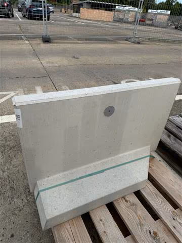 LStein – L-Steine 1B- L-STEIN-ECKE BEW 90 55/100/8 ZWEI. – GRAU GESTRAHLT – 55 x 100 cm – Sichtbeton – Hauptansicht