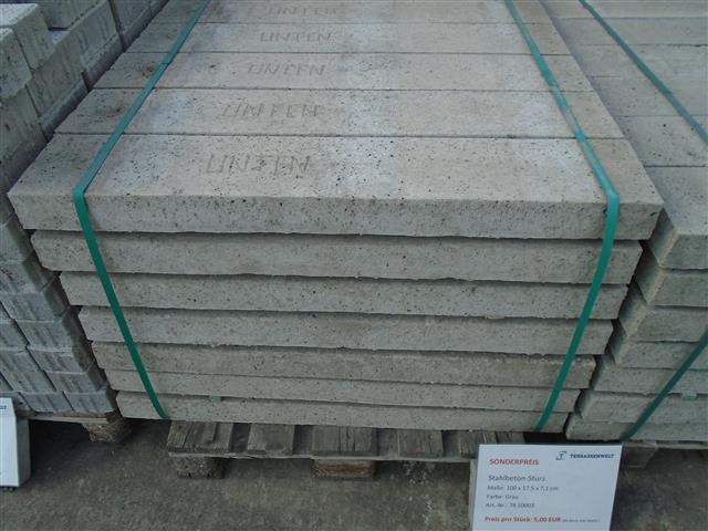 Ergänzungsprodukte STAHLBETON-STURZ 100/17,5/7,1 CM – GRAU – Hauptansicht