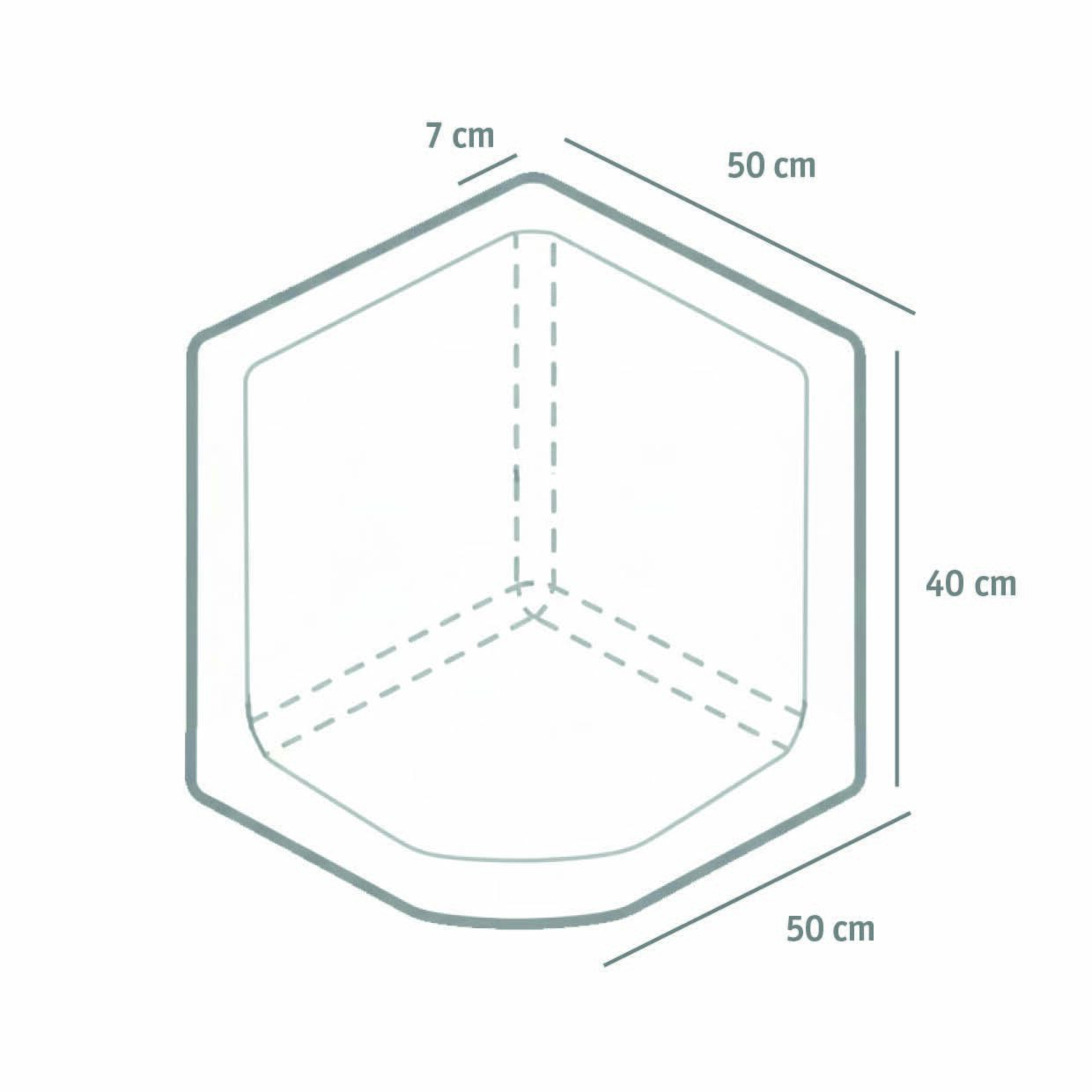 L-STEIN-ECKEN 50 cm Baulänge – L-STEIN- ECKE GRAU 40/50/50/7 CM – GRAU – 40 x 50 x 50 x 7 cm – Unbehandelt – Detailansicht