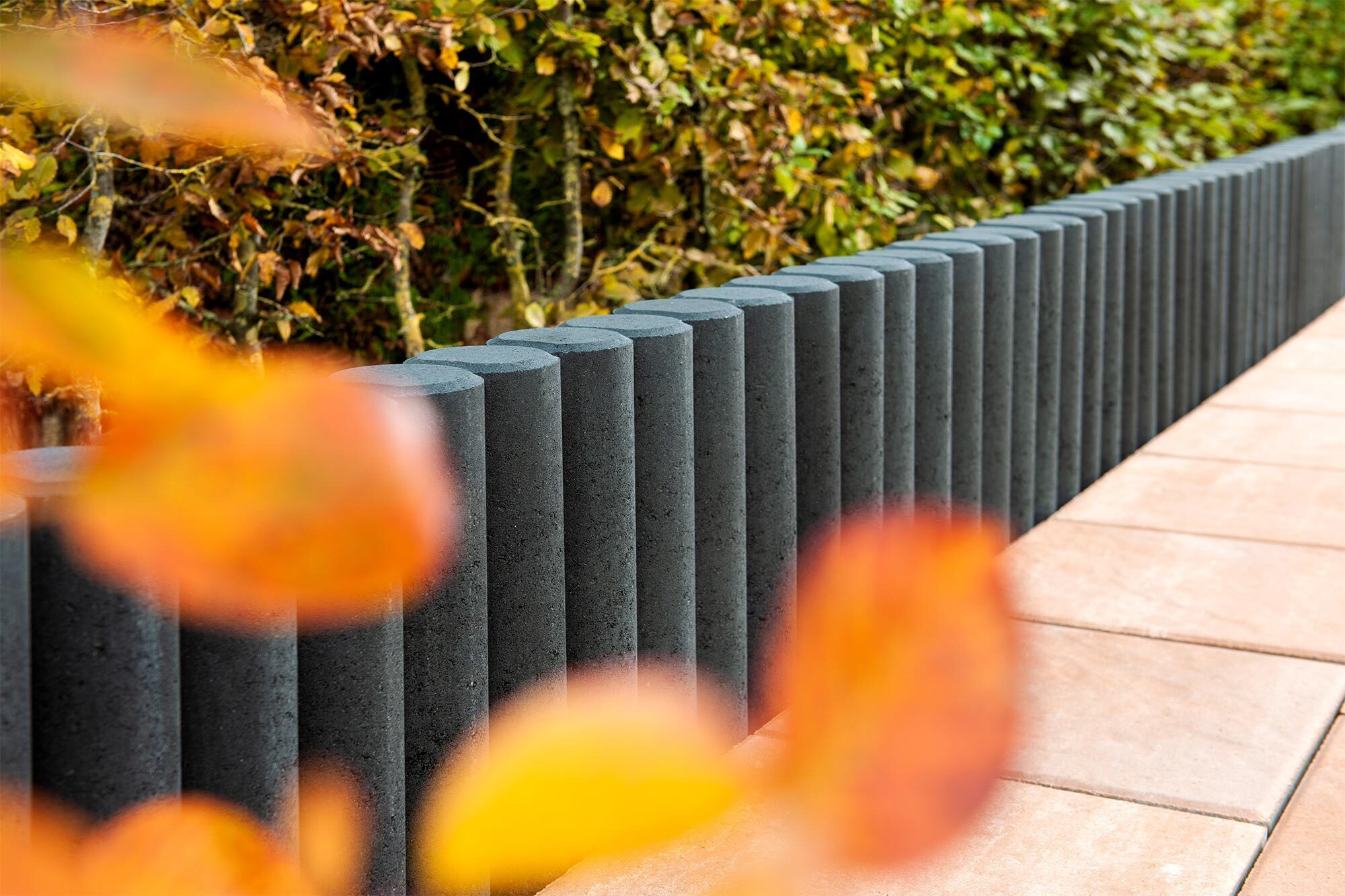 MINIPALISADEN – MINI-PALISADE ANTHR. 11/40 CM – ANTHRAZIT – 40/11 (H/Ø in cm) – Unbehandelt – Detailansicht