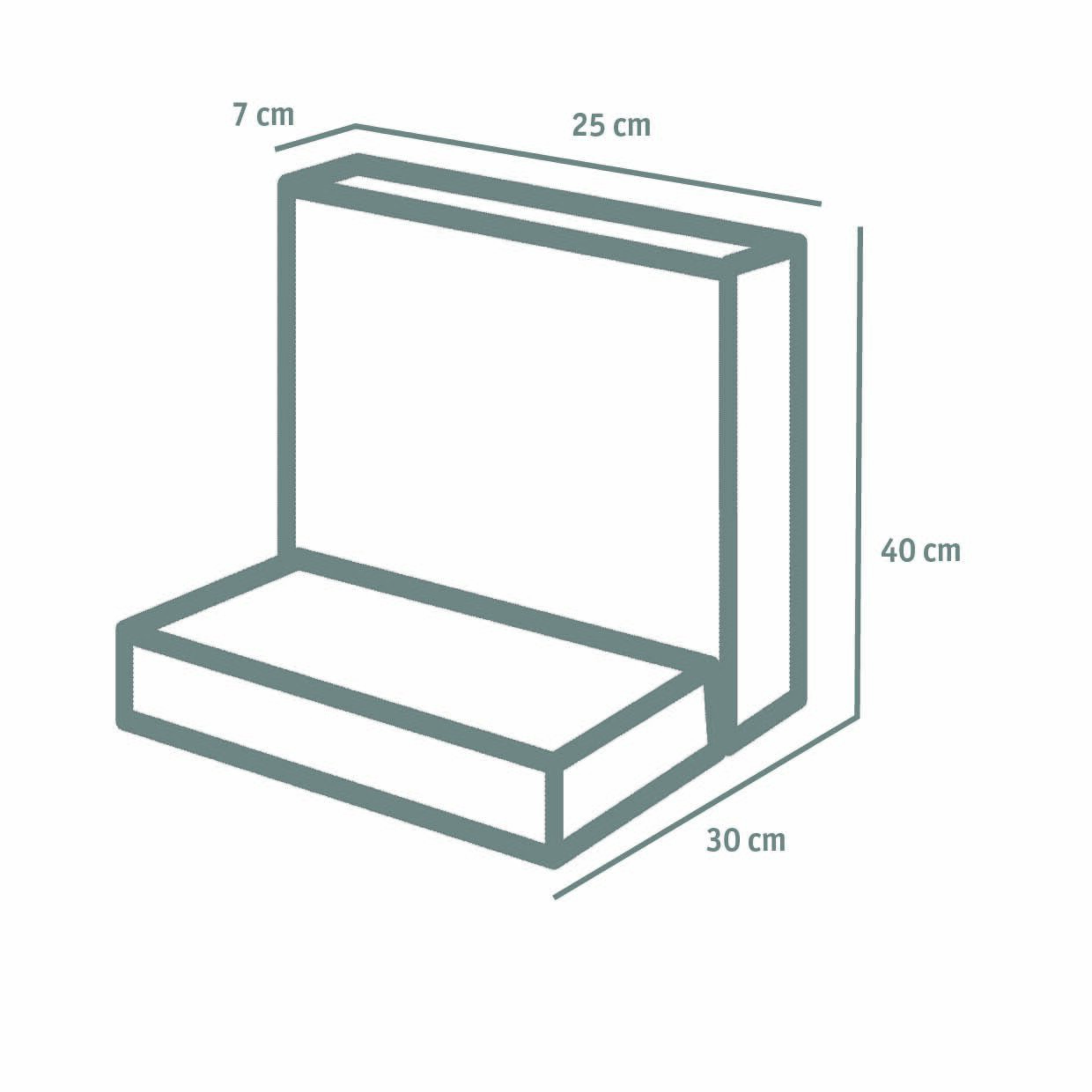 L-STEINE 25 cm Baulänge – L-STEIN SCHMAL ANTHRAZIT 40/25/30/7 CM – ANTHRAZIT – 40 X 25 X 30 X 7 CM – Unbehandelt – Hauptansicht