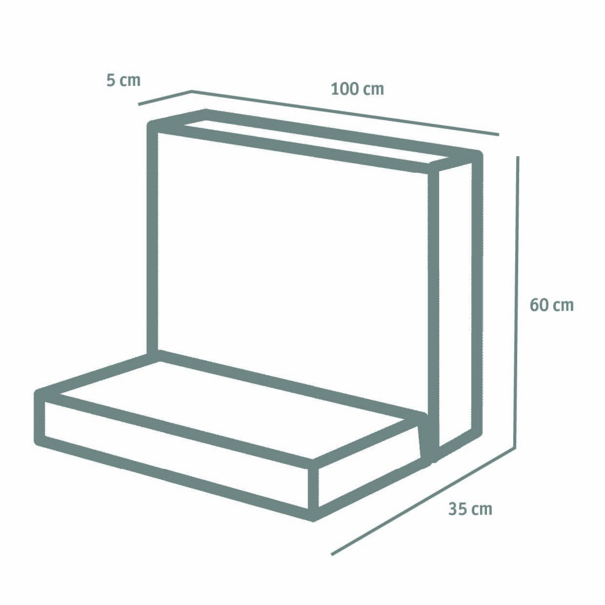 L-STEINE 5 cm 100 cm Bl. – L-STEIN SICHTBETON GRAU 60/100/35/5 CM – GRAU – 60 x 100 x 35 x 5 cm – Sichtbeton – Detailansicht