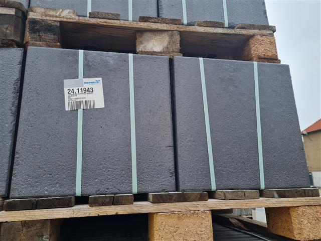 RUSTICA – Terrassenplatten 1B RUSTICA SCHWARZ-BASALT 40/40/4 CM – SCHWARZ-BASALT – Hauptansicht