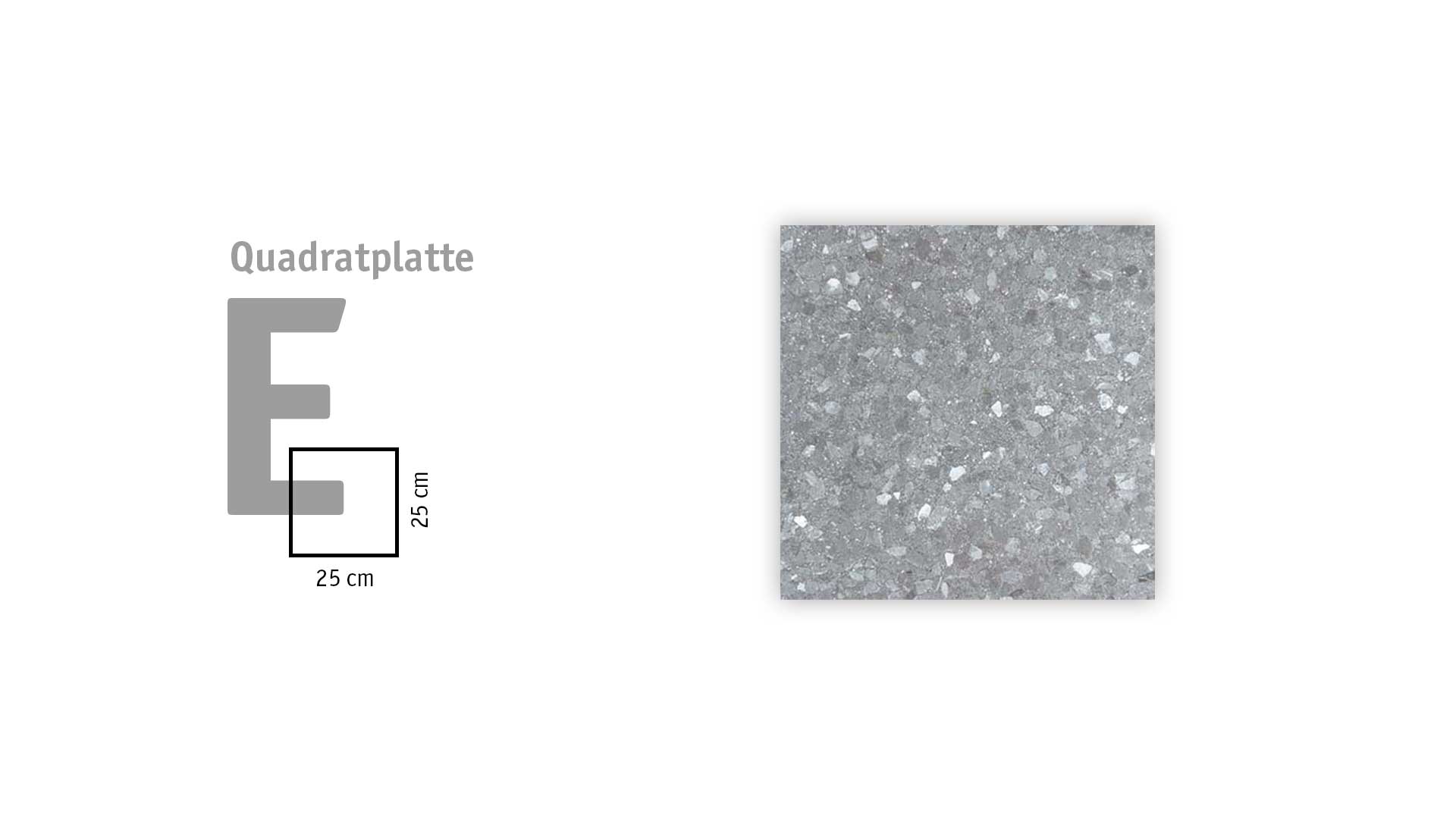BERLINER PL. GRAU GROBSCHL. 5 CM TYP E – GRAU – 25 x 25 x 5 cm – Geschliffen – Hauptansicht