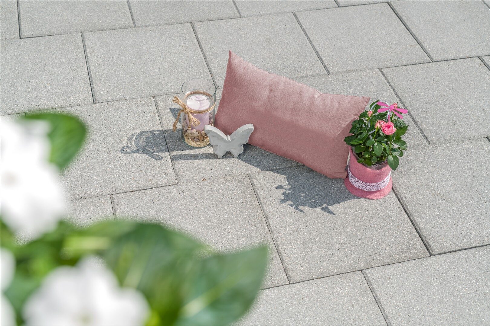 OPTIMA – Terrassenplatten OPTIMA GRANIT-WEIß 40/40/4 CM – GRANIT-WEISS – Hauptansicht