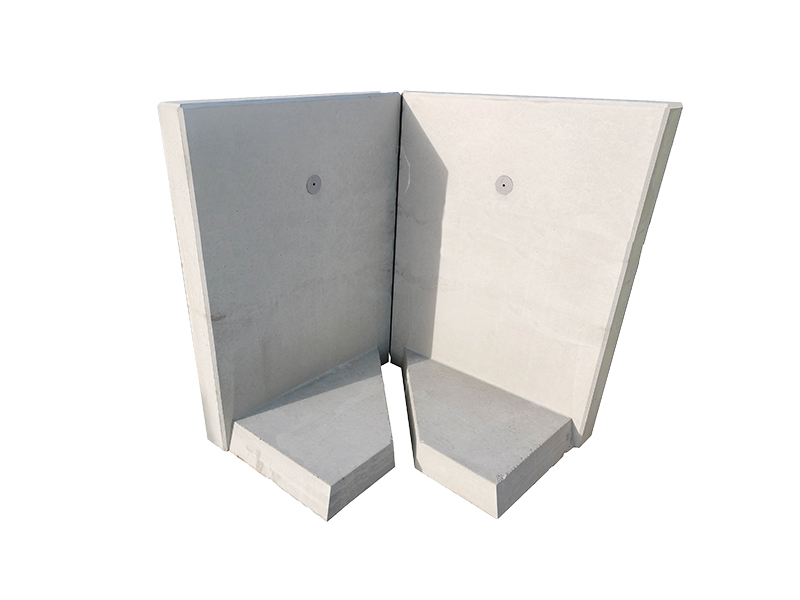 L-STEIN ECKE BEWEHRT 12 cm – L-STEIN-ECKE BEW 90 130/100/12 ZWEITEIL. – GRAU – 130 x 100 x 12 cm – Sichtbeton – Hauptansicht