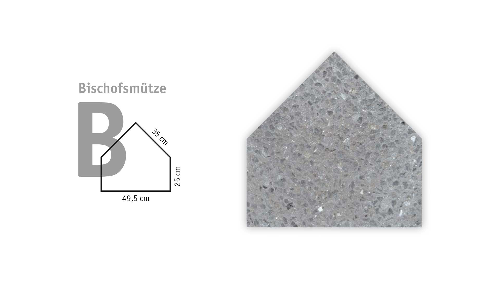 BERLINER PLATTE – BERLINER PL. PRIMO GRAU 8 CM TYP B – PRIMO-GRAU – 35 x 35 x 8 cm – Strukturiert – Hauptansicht