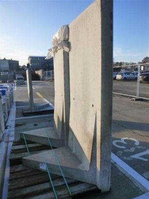 L-STEIN ECKE BEWEHRT 12 cm – L-Steine 1B L-STEIN-ECKE BEW. 90° 205/100 RECHTS – GRAU – 205/100 – Sichtbeton – Hauptansicht