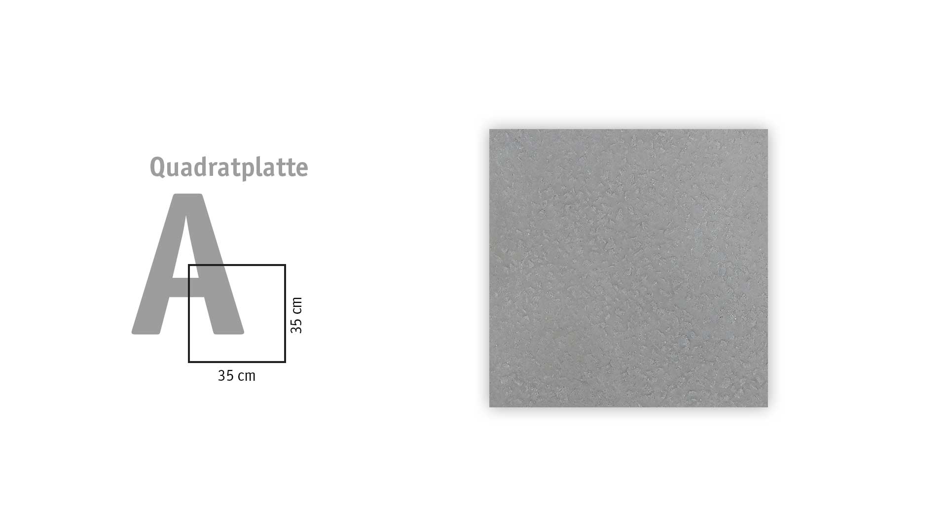 BERLINER PLATTE – BERLINER PL. GRAU UNGESCHL. 8 CM TYP A – GRAU UNBEHANDELT – 35 x 35 x 8 cm – Scharfkantig – Hauptansicht