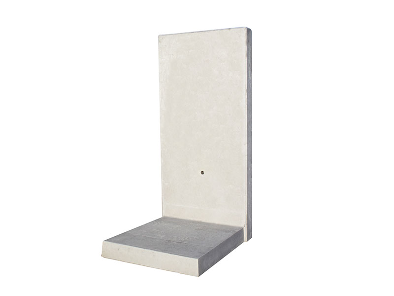 L-STEINE BEW. 12 cm 50 cm Bl. – L-STEIN BEWEHRT GRAU 155/50/85/12 CM – GRAU – 155 x 50 x 85 x 12 cm – Sichtbeton – Hauptansicht
