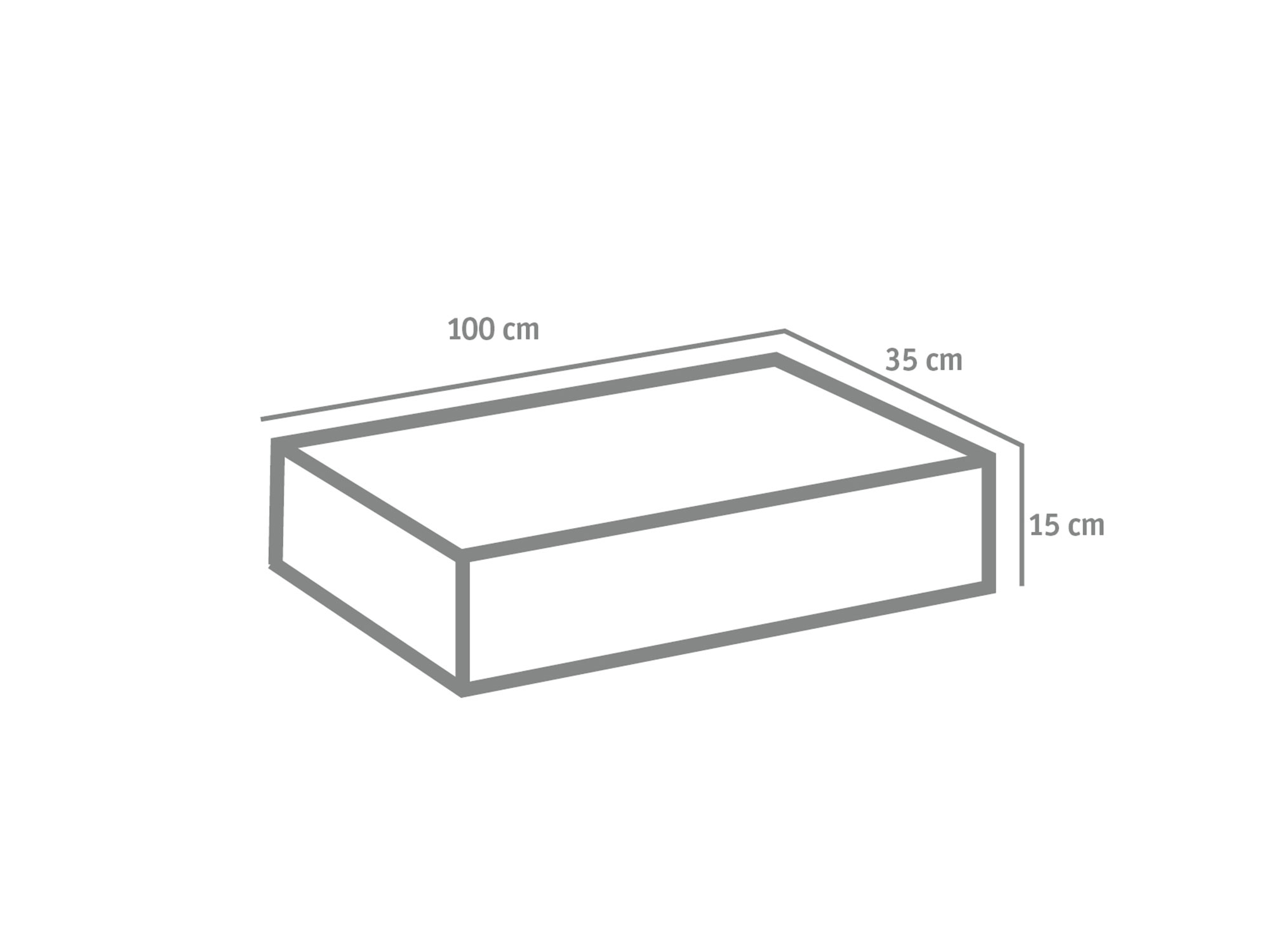 BLOCKSTUFEN – BLOCKSTUFE ANTHRAZIT 100/35/15 CM PE2 – ANTHRAZIT – 100 x 35 x 15 cm – Unbehandelt – Seitenansicht