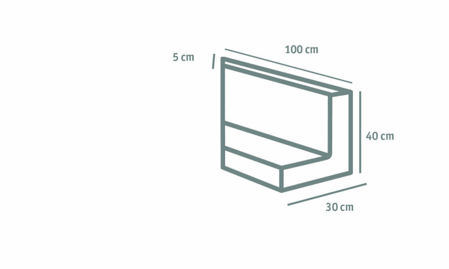 L-STEINE ECKEN 5 CM – L-STEIN - ECKE SB GRAU 40/100/30/5 CM – GRAU – Sichtbeton – Produktbild 7