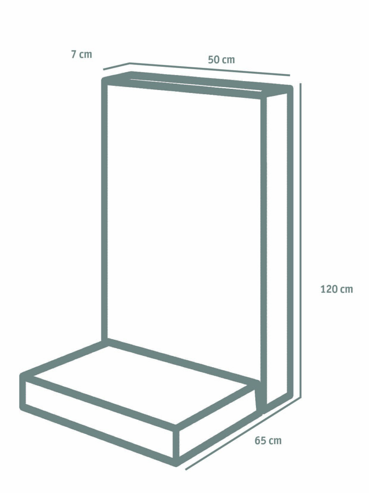 L-STEINE 50 cm Baulänge – L-STEIN ANTHRAZIT 120/50/70/7 CM – ANTHRAZIT – 120 X 50 X 65 X 7 CM – Unbehandelt – Hauptansicht