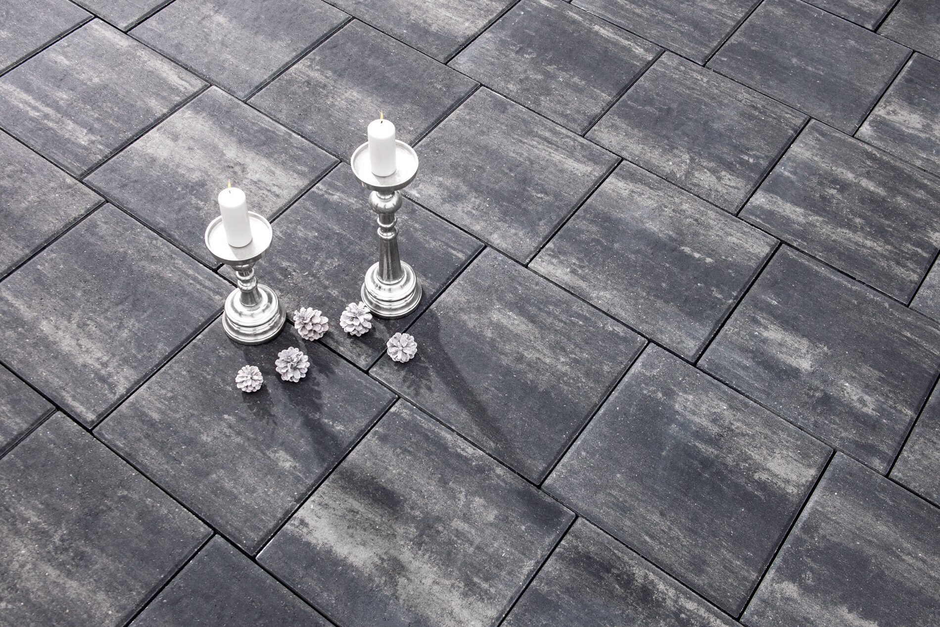 MAILA – MAILA GRAU-SCHWARZ 40/40/4CM 120/DBP – GRAU-SCHWARZ – 40 x 40 x 4 cm – Strukturiert – Hauptansicht