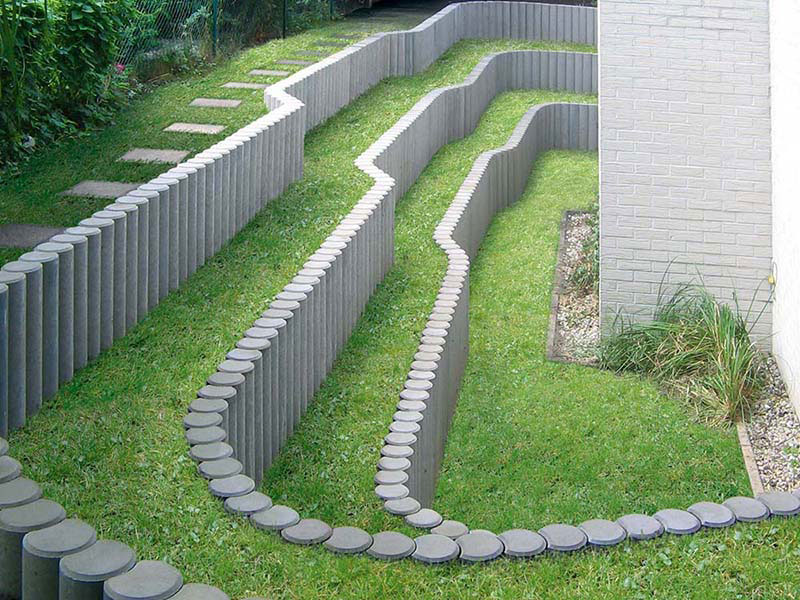 VERBUNDPALISADEN – VERBUNDPALISADE GRAU 120/20 CM – GRAU – 120/20 (H/Ø in cm) – Hauptansicht