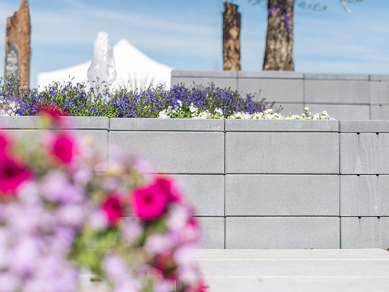 LISCO – Mauersteine X-TRA LISCO QUARZ MIT GLIM. 45/22,5/16,5 – QUARZ MIT GLIMMER – 45 x 22,5 x 16,5 cm – Seitenansicht