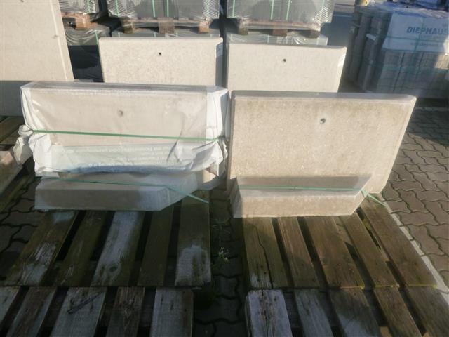 L-STEIN ECKE BEWEHRT 12 cm – L-Steine 1B L-STEIN-ECKE BEW. 90° 55/100 LINKS – GRAU – 55 x 100 cm – Sichtbeton – Hauptansicht