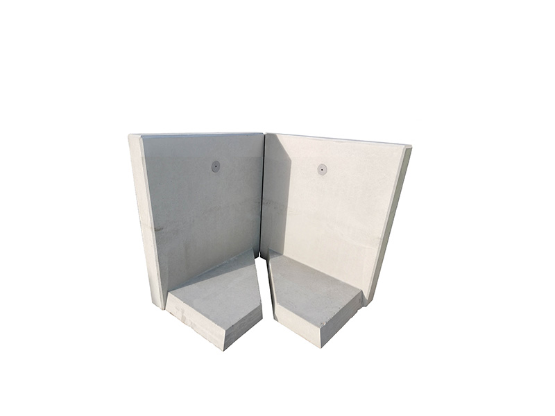 L-STEIN ECKE BEWEHRT 12 cm – L-STEIN-ECKE BEW 90 80/100/12 ZWEITEILIG – GRAU – 80 x 100 x 12 cm – Sichtbeton – Hauptansicht
