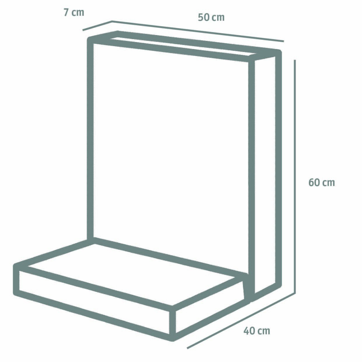 L-STEINE 50 cm Baulänge – L-STEIN ANTHRAZIT 60/50/40/7 CM – ANTHRAZIT – 60 x 50 x 40 x 7 cm – Unbehandelt – Detailansicht