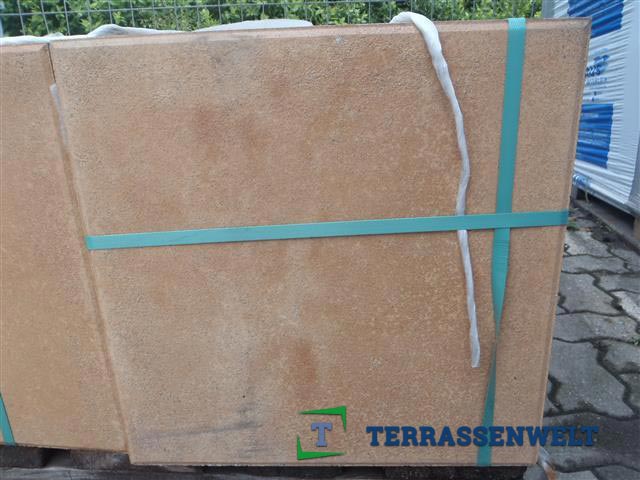 RUSTICA – Terrassenplatten 1B RUSTICA OCKER-GELB-ROSE 40/40/4 – OCKER-GELB-ROSÉ – Produktbild 1-