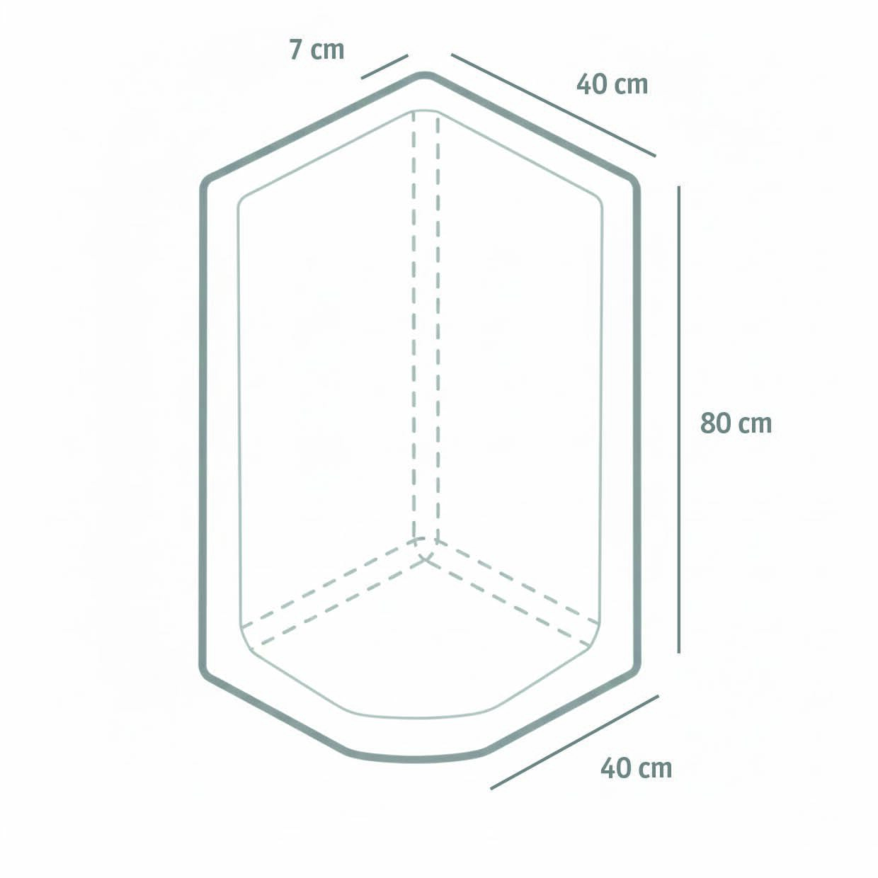L-STEIN-ECKEN 40 cm Baulänge – L-STEIN-ECKE GRAU 80/40/40/7 CM – GRAU – 80 x 40 x 40 x 7 cm – Unbehandelt – Detailansicht