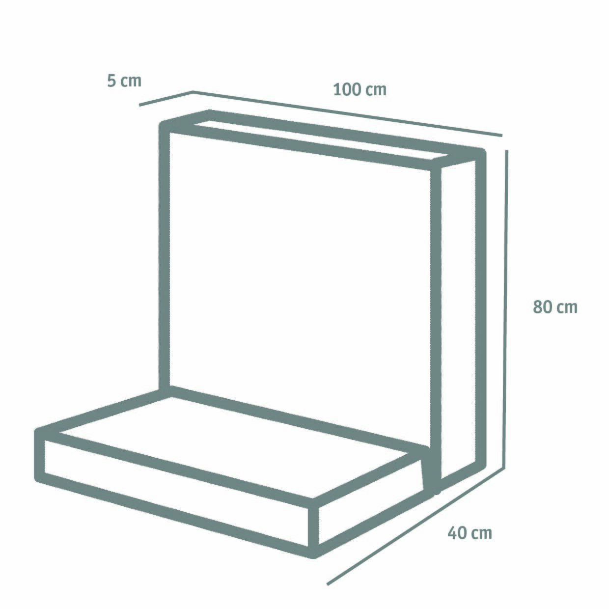 L-STEINE 5 cm 100 cm Bl. – L-STEIN SICHTBETON GRAU 80/100/40/5 CM – GRAU – 80 x 100 x 40 x 5 cm – Sichtbeton – Detailansicht