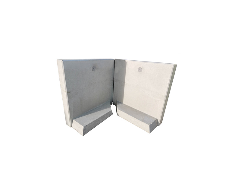 L-STEIN ECKE BEWEHRT 12 cm – L-STEIN-ECKE BEW 90 55/100/12 ZWEITEILIG – GRAU – 55 x 100 x 12 cm – Sichtbeton – Hauptansicht