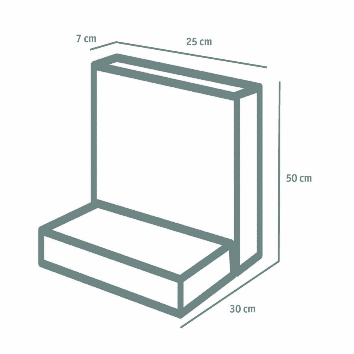 L-STEINE 25 cm Baulänge – L-STEIN SCHMAL ANTHRAZIT 50/25/30/7 CM – ANTHRAZIT – 50 X 25 X 30 X 7 CM – Unbehandelt – Hauptansicht