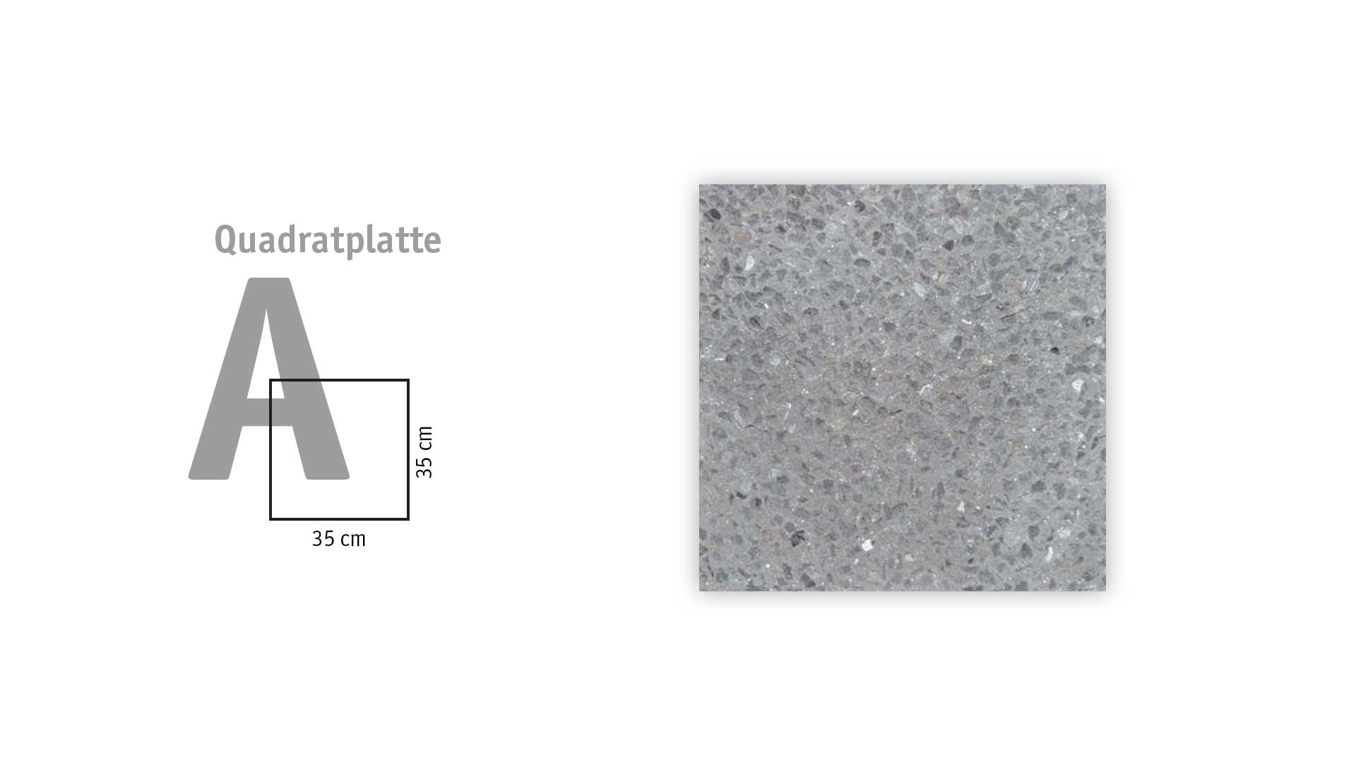 BERLINER PLATTE – BERLINER PL. PRIMO GRAU 8 CM TYP A – PRIMO-GRAU – 35 x 35 x 8 cm – Strukturiert – Hauptansicht