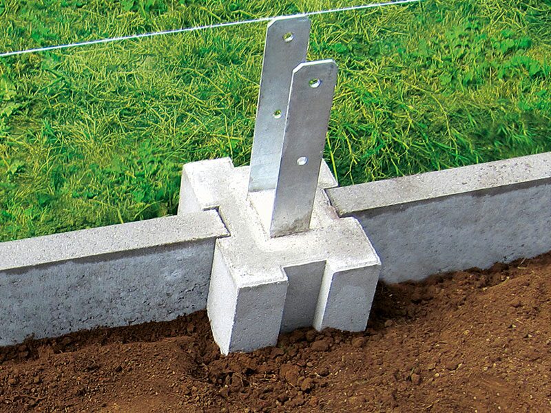 FUNDAMENTSTEINE – PFOSTENFUNDAMENTSTEIN 34/26,5/21,5 CM – GRAU – 34 x 26,5 x 21,5 cm – Unbehandelt – Detailansicht