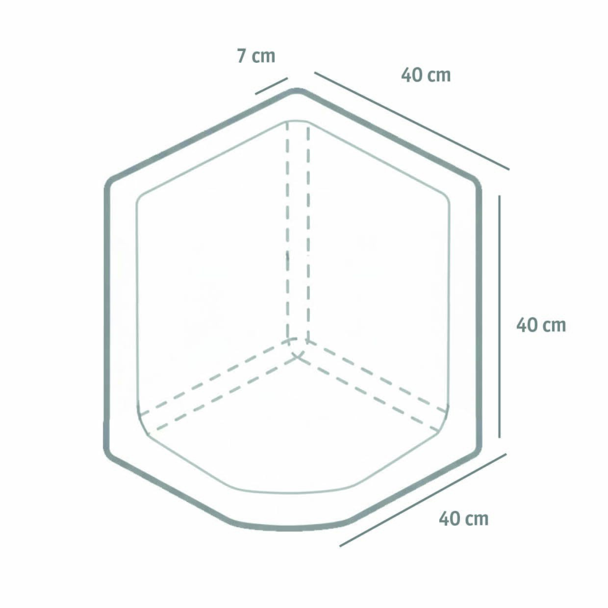 L-Stein Ecke – L-STEIN-ECKE GRAU 40/40/40/7 CM – GRAU – 40 x 40 x 40 x 7 cm – Unbehandelt – Detailansicht