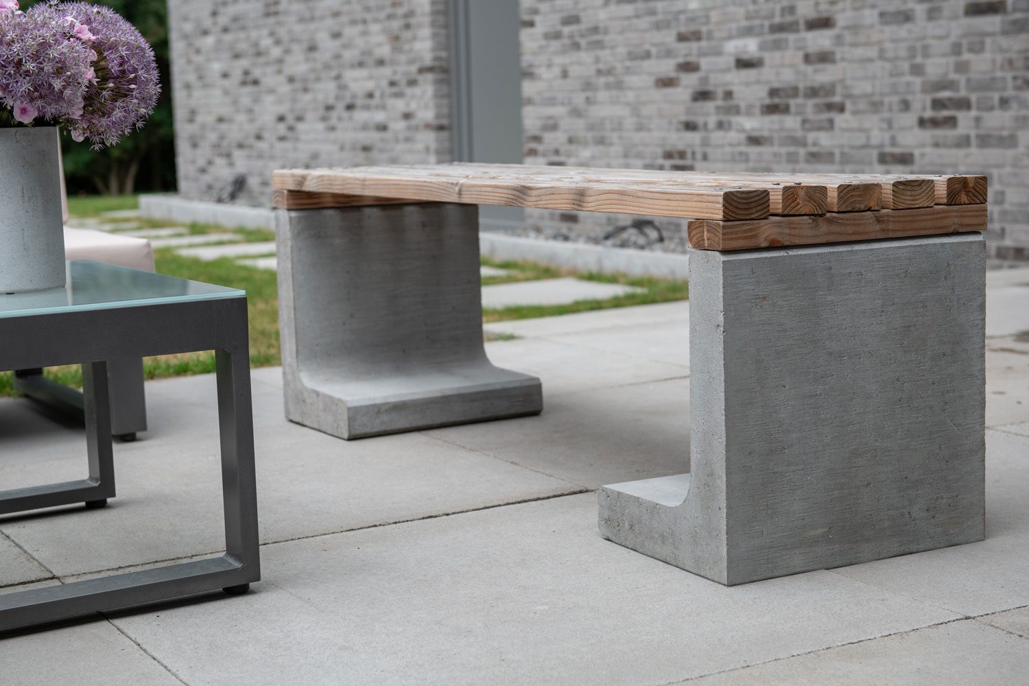 L-STEINE 50 cm Baulänge – L-STEIN GRAU 50/50/30/7 CM – GRAU – 50 x 50 x 30 x 7 cm – Unbehandelt – Seitenansicht