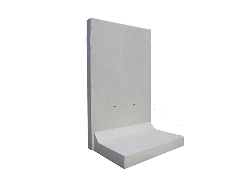 L-STEINE BEW. 12 cm 100 cm Bl. – L-STEIN BEWEHRT GRAU 205/100/115/12 CM – GRAU – 205 x 100 x 115 x 12 cm – Sichtbeton – Detailansicht