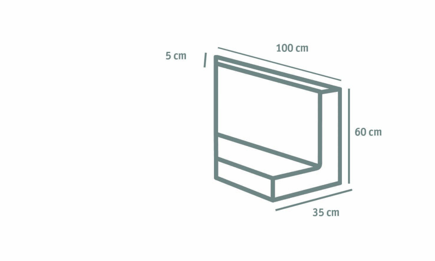 L-STEINE ECKEN 5 CM – L-STEIN - ECKE SB GRAU 60/100/35/5 CM – GRAU – 60 x 100 x 35 x 5 cm – Sichtbeton – Produktbild 7