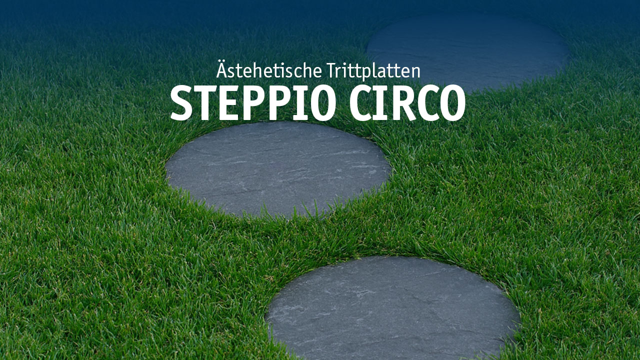 STEPPIO CIRCO Trittplatte (40x3) | ANTHRAZIT & WEIß-SCHWARZ