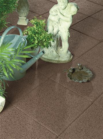 RUSTO – Terrassenplatten RUSTO BRAUN 40/40/4 CM PE2 – BRAUN – Hauptansicht