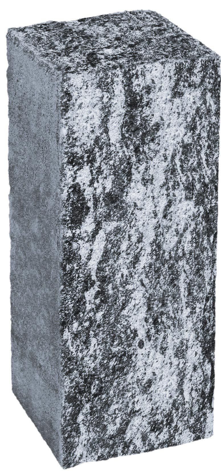 SIOLA®-PALISADEN – SIOLA PALISADE WEIß-SCHW. 37,5/15/12,5 – WEISS-SCHWARZ – 37,5 x 15 x 12,5 cm – Gebrochen – Hauptansicht