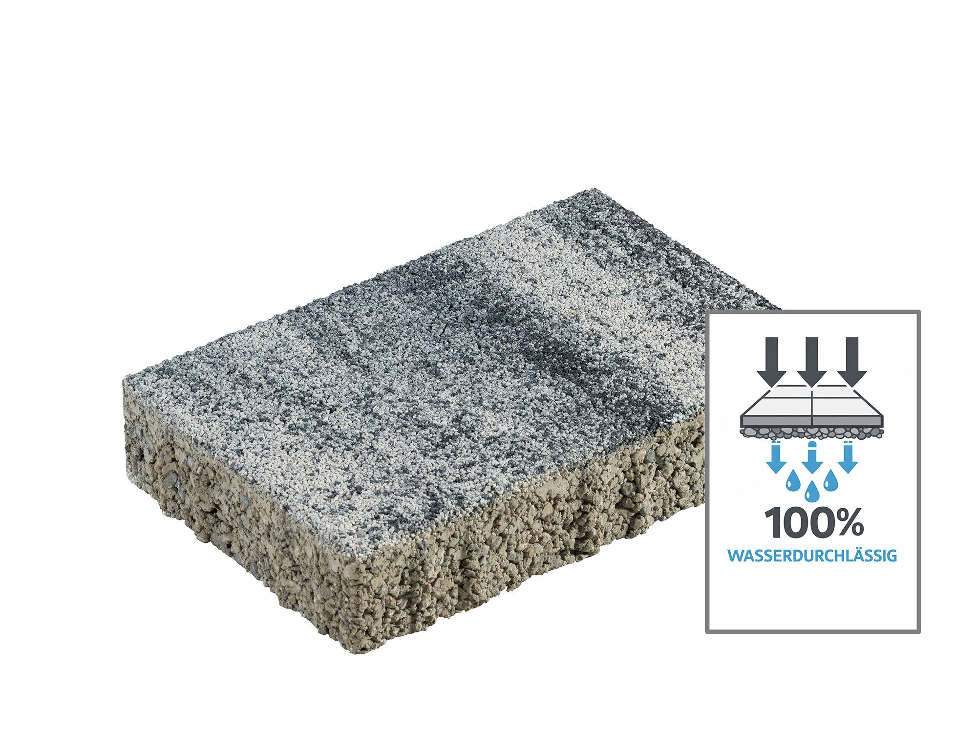 AQUADRAIN PERMEA – AQUADRAIN PERMEA WEIß-SCHWARZ 30/20/6 CM – WEISS-SCHWARZ – 30 x 20 x 6 cm – Hauptansicht