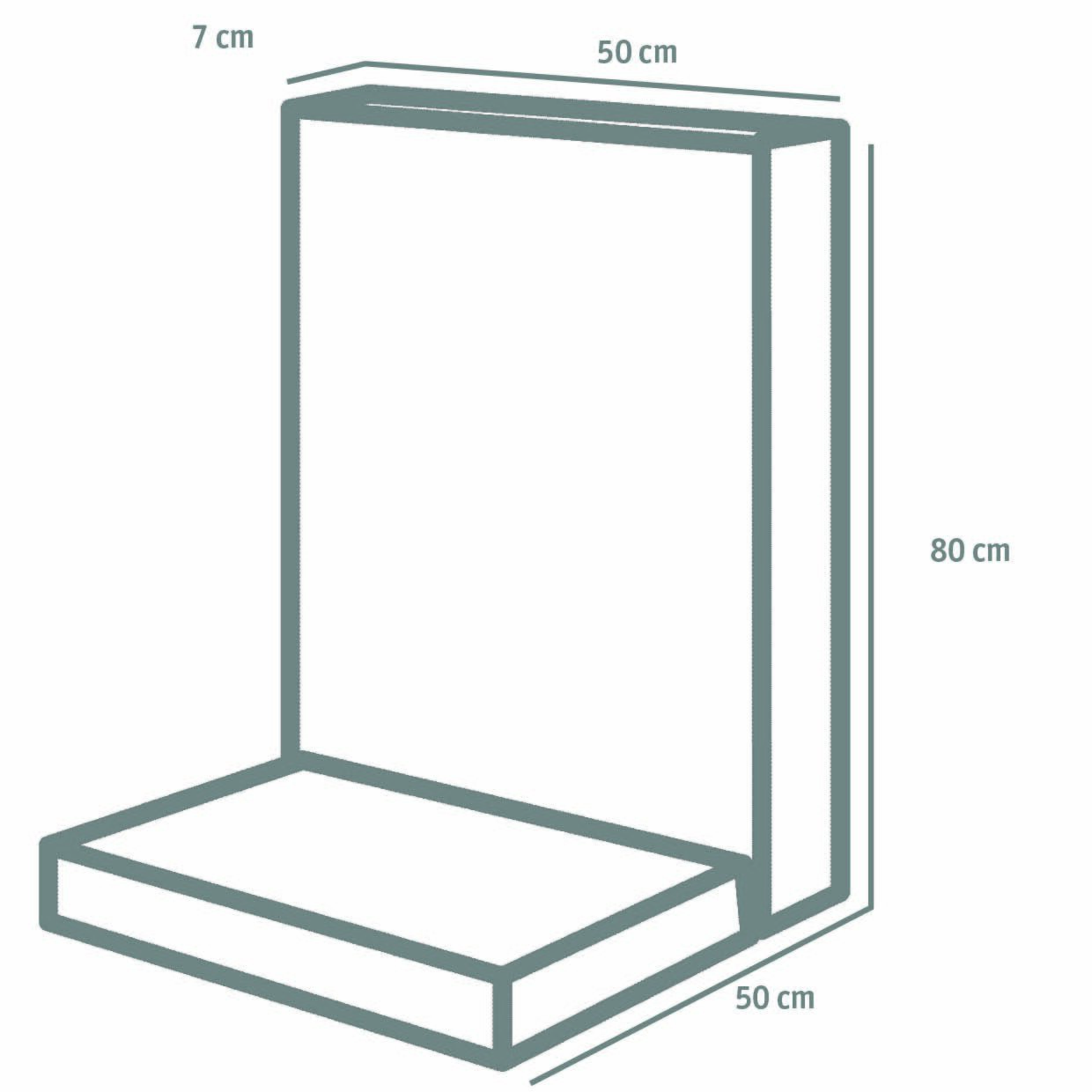 L-STEINE 50 cm Baulänge – L-STEIN GRAU 80/50/50/7 CM – GRAU – 80 x 50 x 50 x 7 cm – Unbehandelt – Umgebungsansicht