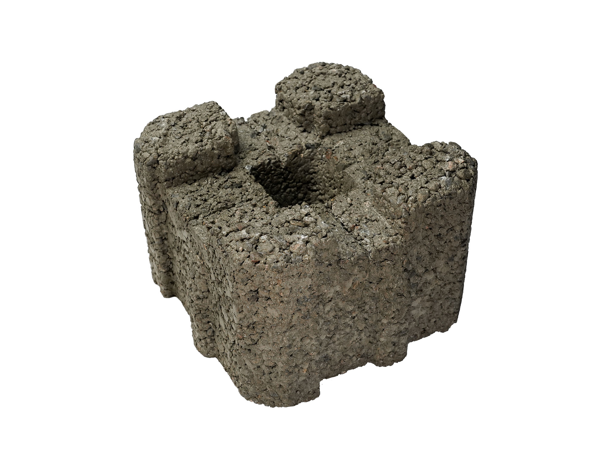 PUNKTFUNDAMENTSTEIN – PUNKTFUNDAMENT STEIN GRAU 22/22/15 CM – GRAU – 22 x 22 x 17 cm – Unbehandelt – Hauptansicht