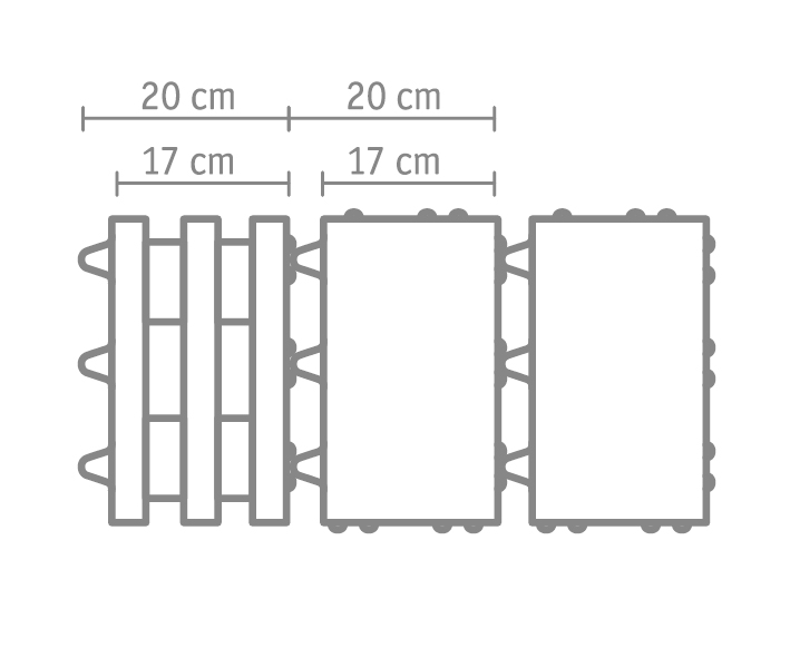 LUMO ÖKO – LUMO RASENFUGE ANTHRAZIT 30/20/6 CM PE2 – ANTHRAZIT – 30 x 20 x 6 cm – Unbehandelt – Seitenansicht