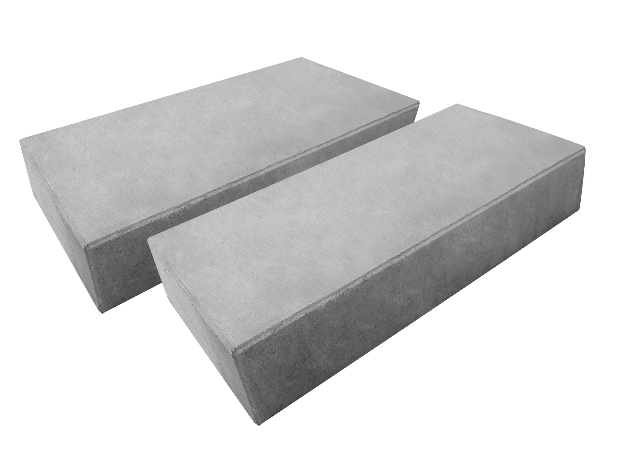 WÄRMEPUMPEN-FUNDAMENTSTEIN-SET – FUNDAMENT WÄRMEPUMPE BETON GRAU SET – GRAU – 75 x 35 x 15 cm – Unbehandelt – Hauptansicht