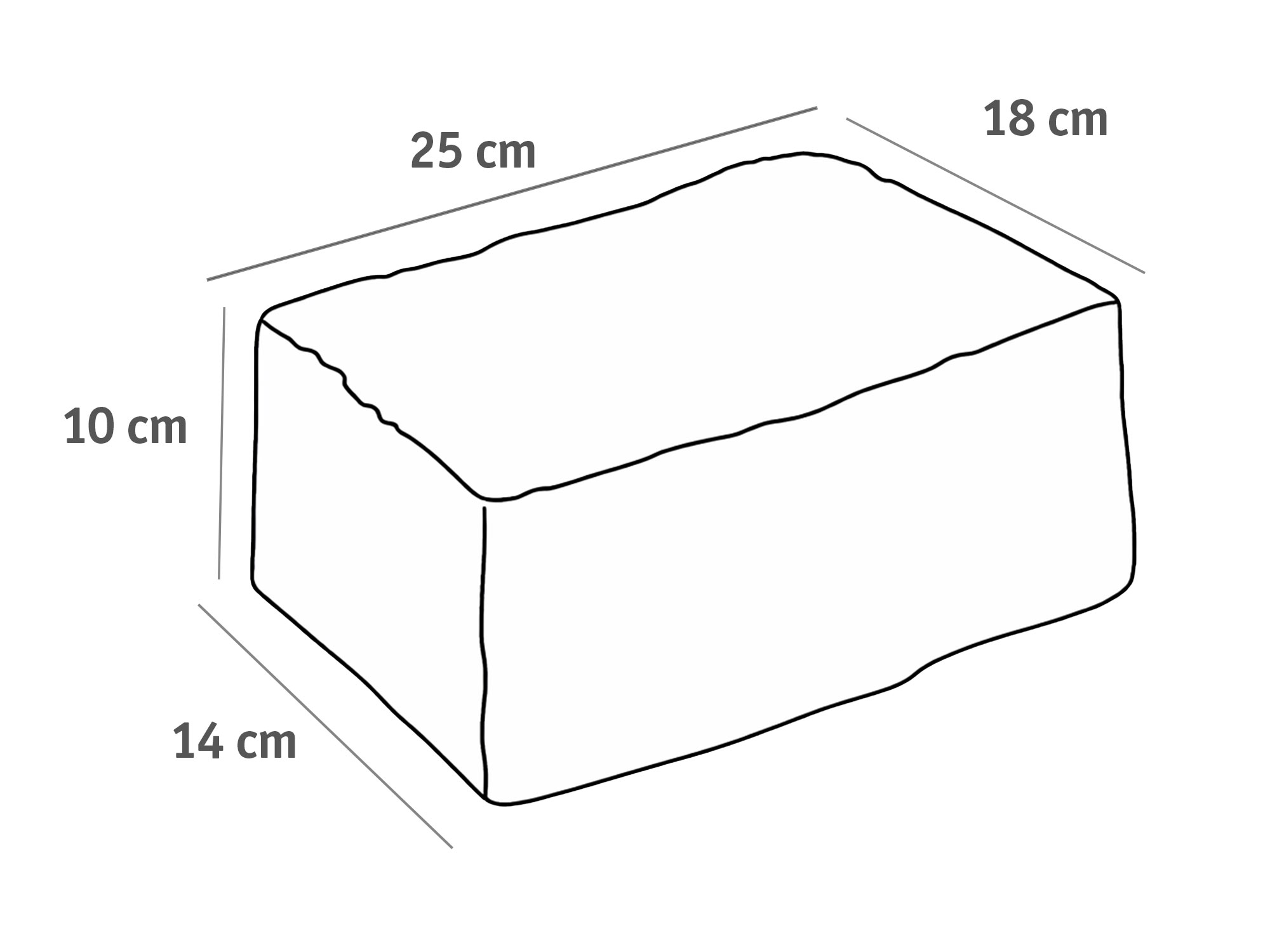 FLORO – FLORO QUARZIT 25/18/14/10 CM – QUARZIT – 25 x 18 x 14 x 10 cm – Strukturiert – Detailansicht