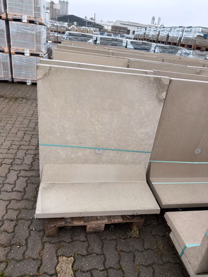 L-STEINE 5 cm – L-Steine 1B L-STEIN SICHTBETON GRAU 100/100/45/5 – 100 X 100 X 45 X 5 cm – Sichtbeton – Hauptansicht